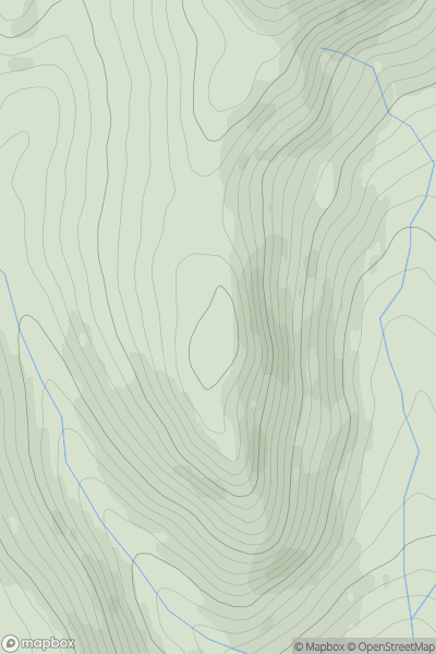 Thumbnail image for Beinn Mheadhonach [Loch Lomond to Strathyre] showing contour plot for surrounding peak